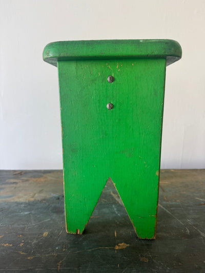 VTG Green Stool - Display - Diamonds & Rust