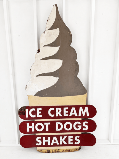 VTG Ice Cream Double Sided Sign - Diamonds & Rust