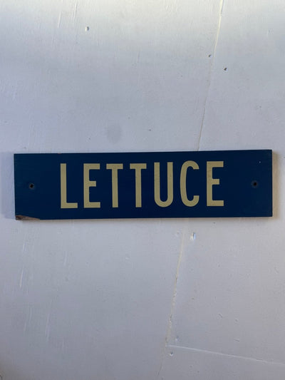 VTG Lettuce Farm Stand Sign - Diamonds & Rust