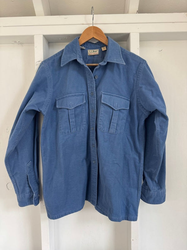 ll bean dress shirts Vintage LL Bean Chamois Shirt - Blue