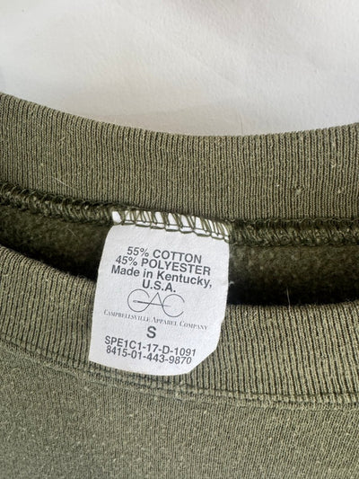 VTG Quilt Patch Army Green Raglan - Diamonds & Rust