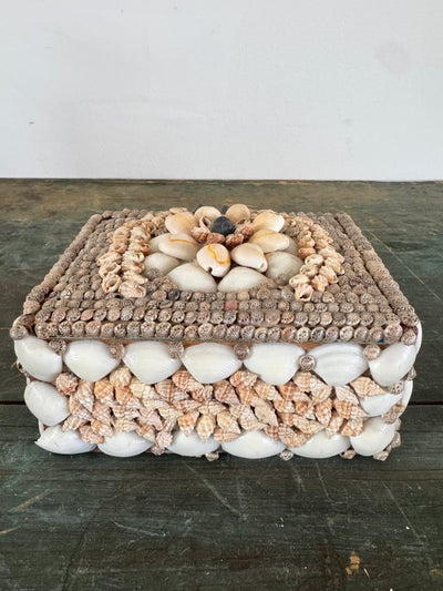 VTG Shell Encrusted Box - Diamonds & Rust