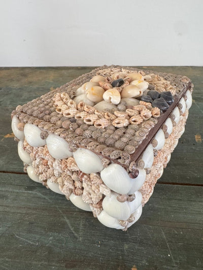 VTG Shell Encrusted Box - Diamonds & Rust