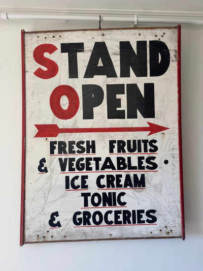 VTG Stand Open Sign - Diamonds & Rust