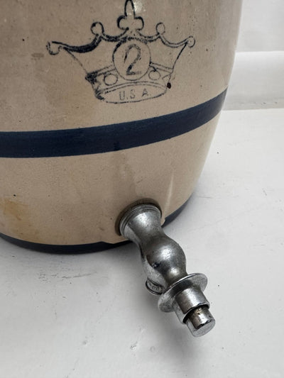 VTG Stoneware Drink Dispenser - Diamonds & Rust