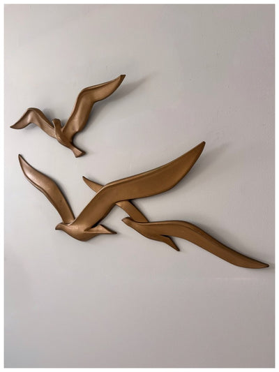 VTG Syroco Set of Flying Gull Wall Sculptures, 1973 - Diamonds & Rust
