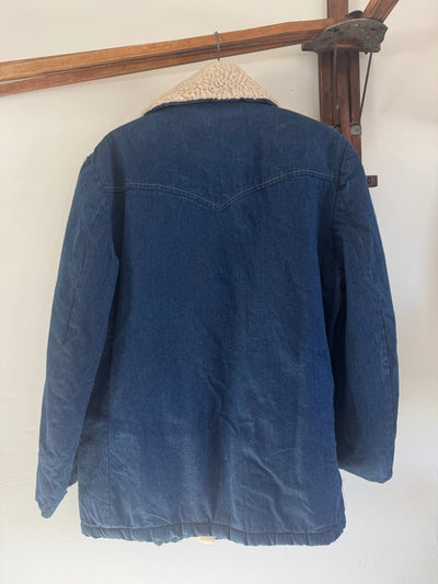 VTG UPSTREAM Sherpa Lined Denim Coat - Diamonds & Rust