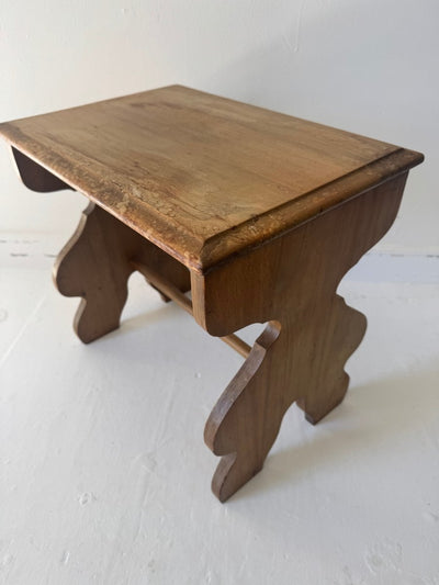VTG Wood Side Table - Diamonds & Rust