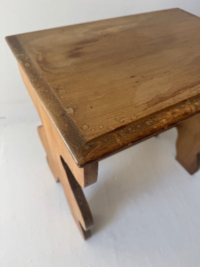 VTG Wood Side Table - Diamonds & Rust
