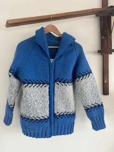 VTG Wool Handmade Cardigan Sweater - Diamonds & Rust