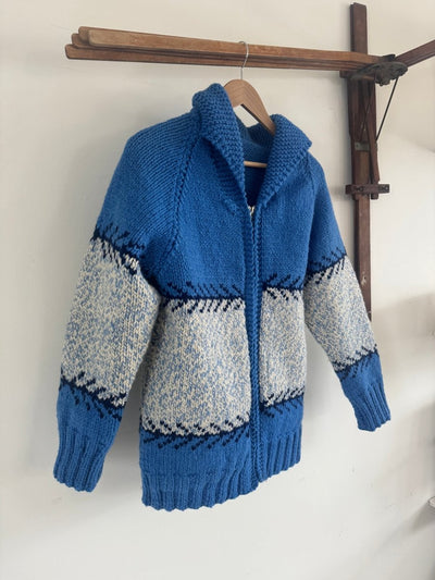 VTG Wool Handmade Cardigan Sweater - Diamonds & Rust