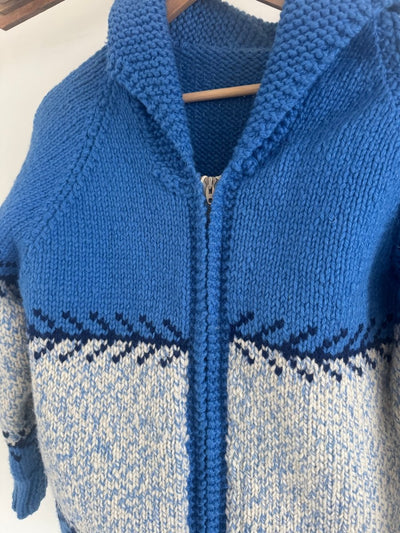 VTG Wool Handmade Cardigan Sweater - Diamonds & Rust