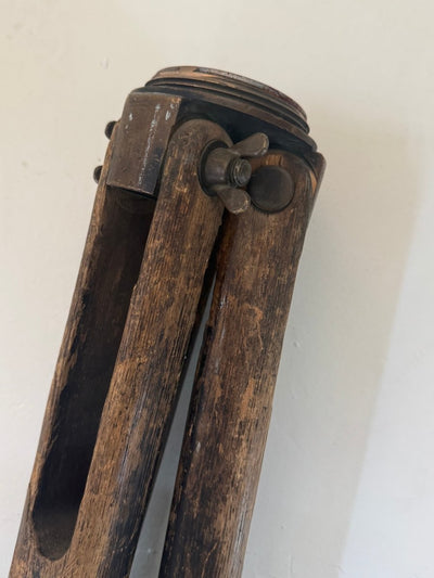 Wood Tripod - Antique - Diamonds & Rust