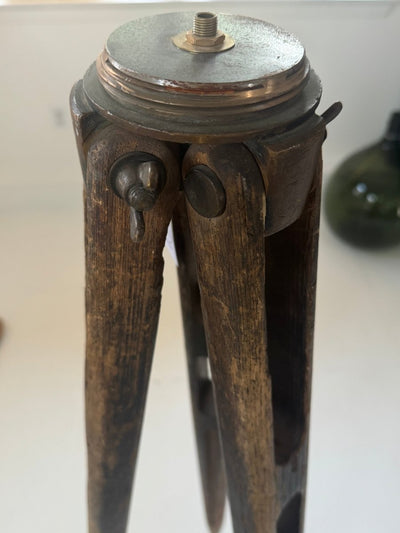Wood Tripod - Antique - Diamonds & Rust