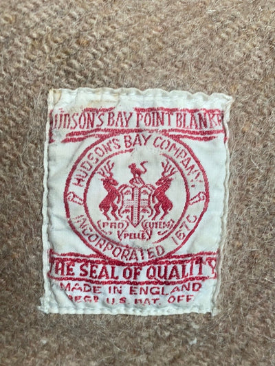 1930s Vintage Hudson Bay 3.5 Point Blanket - Diamonds & Rust
