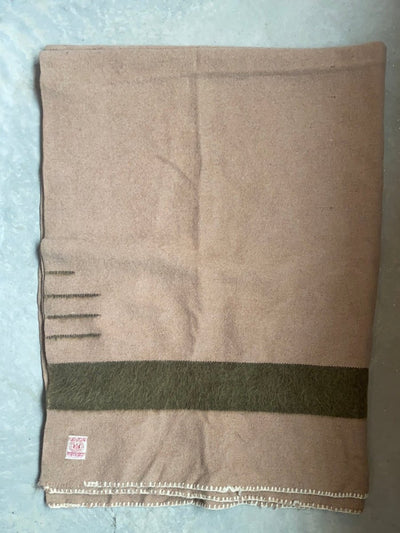 1930s Vintage Hudson Bay 3.5 Point Blanket - Diamonds & Rust