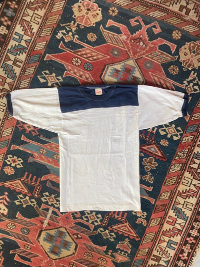 1980s Deadstock Youth Ringer Tees - Single Stitch - Diamonds & Rust