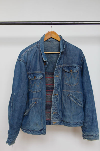 Vintage Wrangler Blanket Lined Chore Coat - Diamonds & Rust