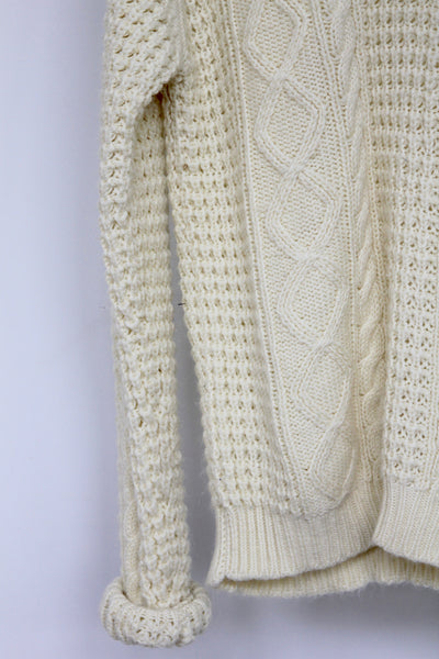 Vintage Fisherman's Sweater: XL - Diamonds & Rust