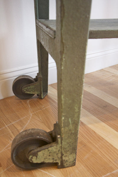1940s Industrial Portable Workbench - Diamonds & Rust