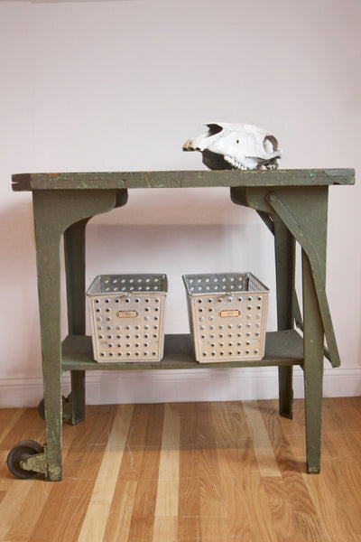 1940s Industrial Portable Workbench - Diamonds & Rust