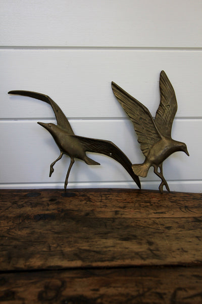 Mid Century Brass Seagulls - Diamonds & Rust