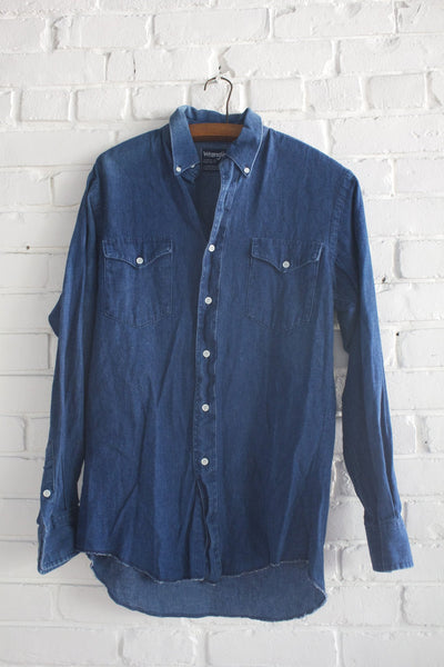 Vintage Wrangler Denim Shirt - Diamonds & Rust