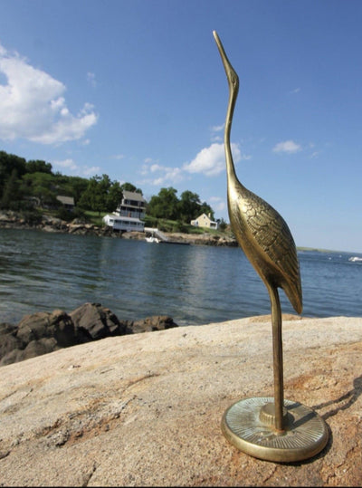 Vintage Brass Crane - Diamonds & Rust