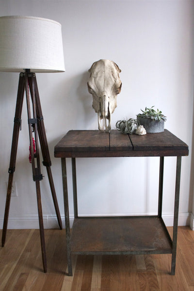 Adjustable Tripod Lamp - Diamonds & Rust