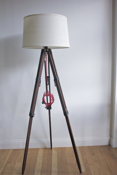 Adjustable Tripod Lamp - Diamonds & Rust
