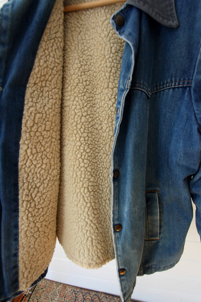 Vintage Wrangler Sherpa Lined Denim Coat