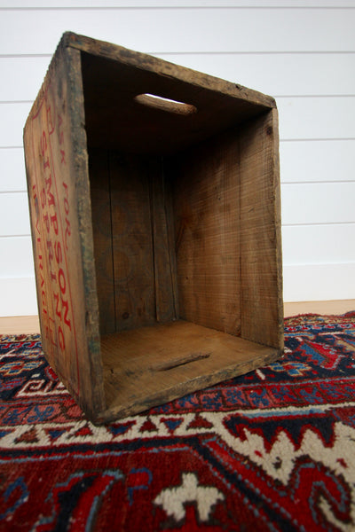 1940s Simpson Spring Wooden Soda Crate