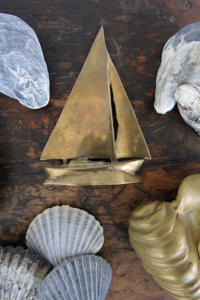 Small Brass Sailboat