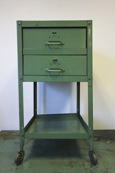 1940s LYON Industrial Metal Cart - Diamonds & Rust