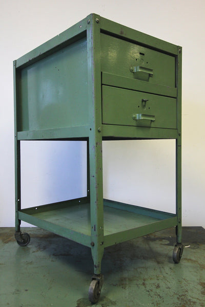 1940s LYON Industrial Metal Cart - Diamonds & Rust