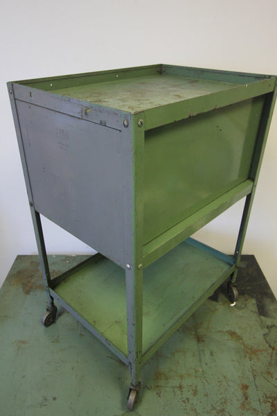 1940s LYON Industrial Metal Cart - Diamonds & Rust