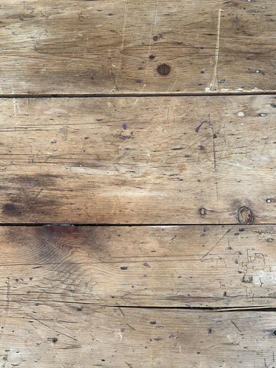 Antique Wood Table - Diamonds & Rust