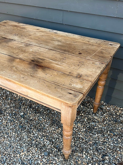 Antique Wood Table - Diamonds & Rust