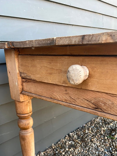 Antique Wood Table - Diamonds & Rust