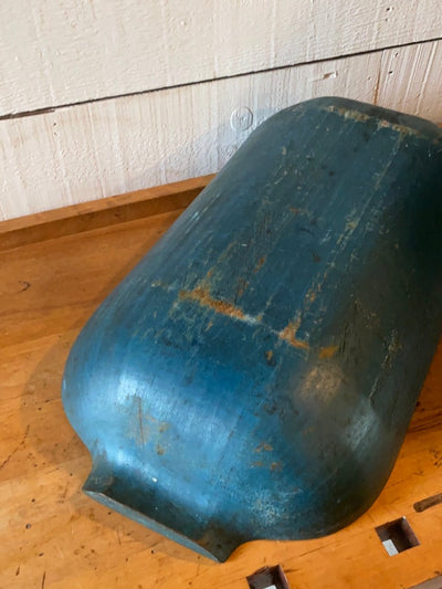 Antique Wooden Dough Bowl - Painted - Diamonds & Rust