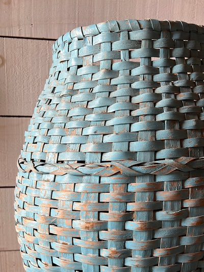 Antique Woven Basket - Diamonds & Rust
