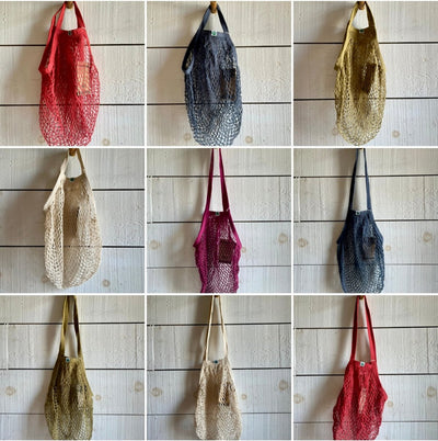 ECOBAGS Net Bag - Short Handle - Diamonds & Rust