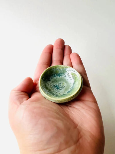 Green Tea Tiny Ring Dish - Diamonds & Rust