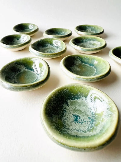 Green Tea Tiny Ring Dish - Diamonds & Rust