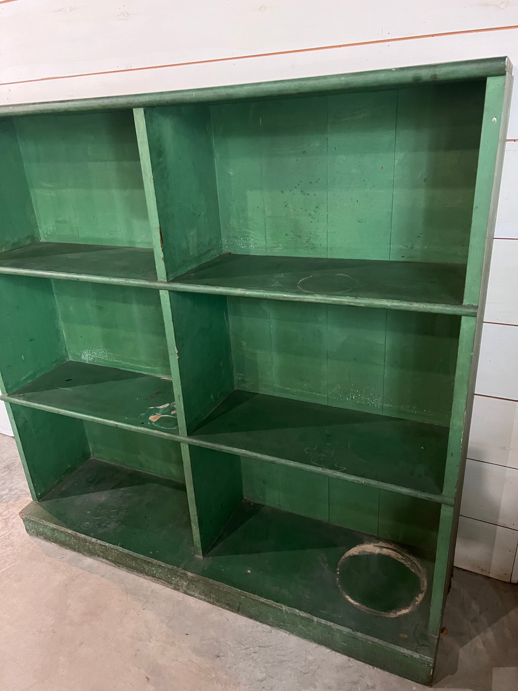 Salvaged Green Wood Bookcase