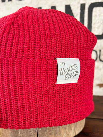 Upcycyled Cotton Watchcap - Cherry Red