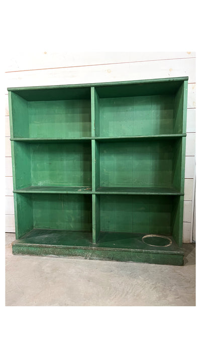 Salvaged Green Wood Bookcase