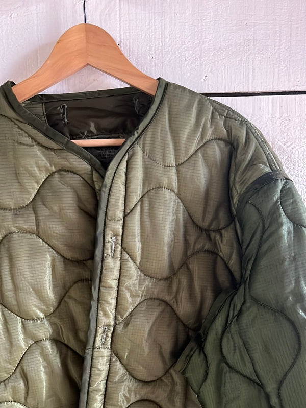 Vintage Army Quilted Liner Coat - X Large