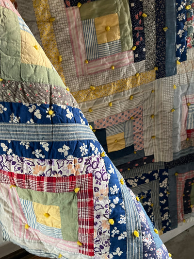Vintage Log Cabin Quilt