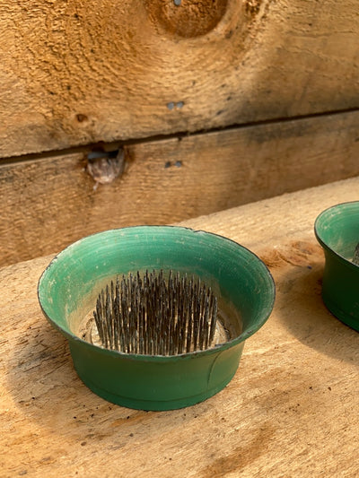 Vintage Flower Frog - Green